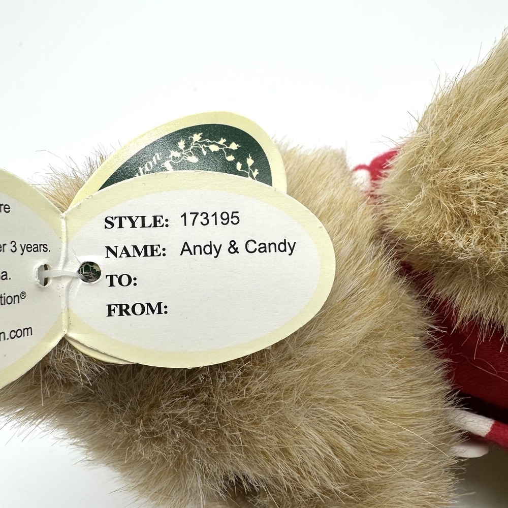 RETIRED The Bearington Collection ANDY & CANDY 173195 Stuffed Animal Christmas - Picture 5 of 7